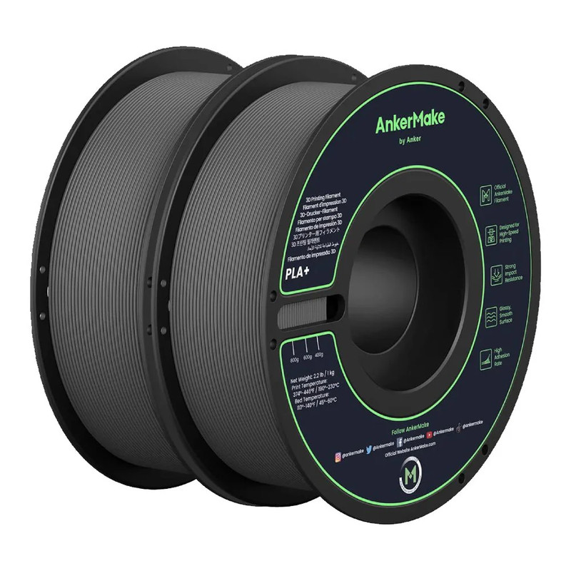 Anker AnkerMake PLA+ 3D Printing Filament (2 Pack) - Gray - اكسسوارات طابعة